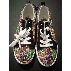 Super Mario Bros Tennis Shoes Size 6 Nintendo Licensed